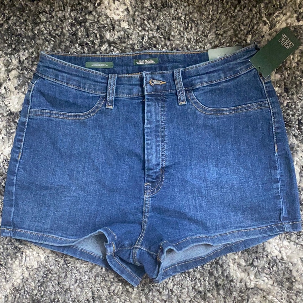 Never worn blue denim shorts